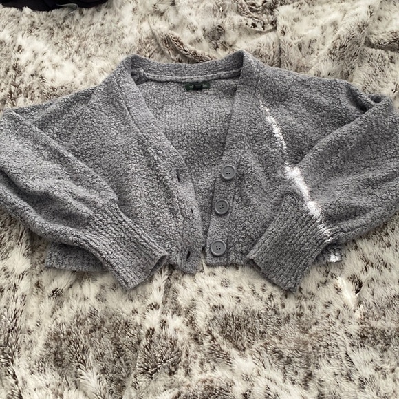 wild fable Sweaters - Gray cropped cardigan